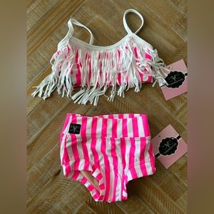 Kandi Kouture CS Shimmy Shimmy Pink/White Stripes Set